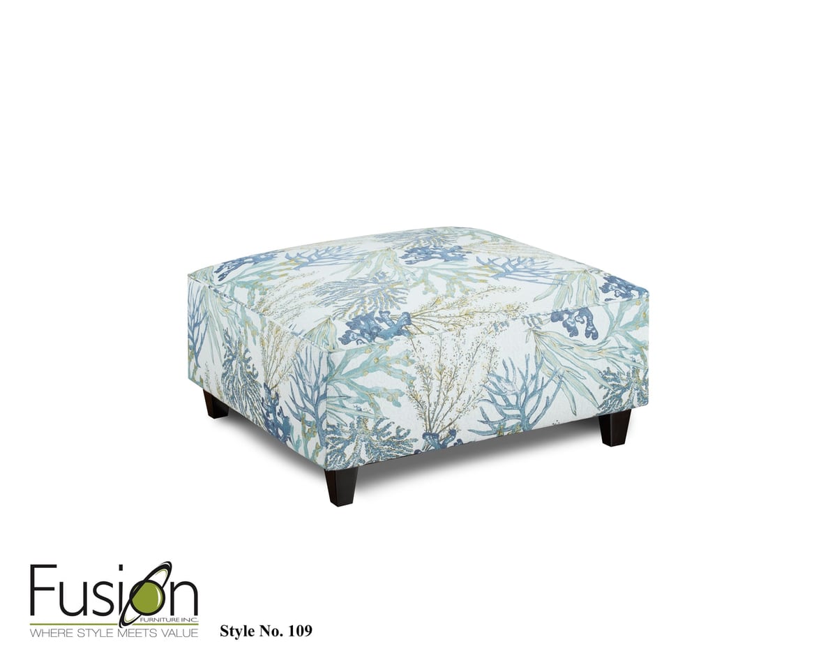 Fusion 100 Series Coral Reef Oceanside Cocktail Ottoman