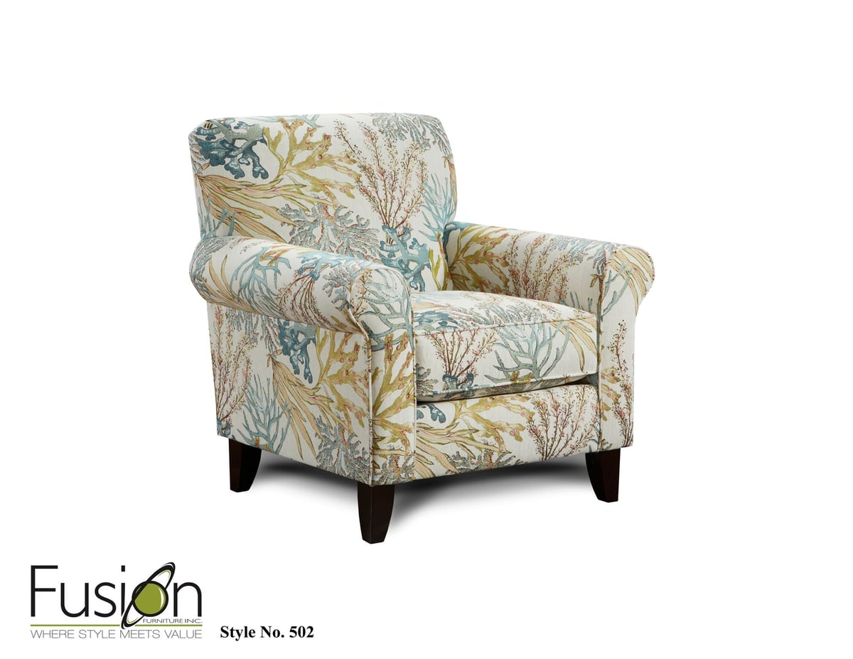 Fusion 500 Series Coral Reef Carribean Accent Chair