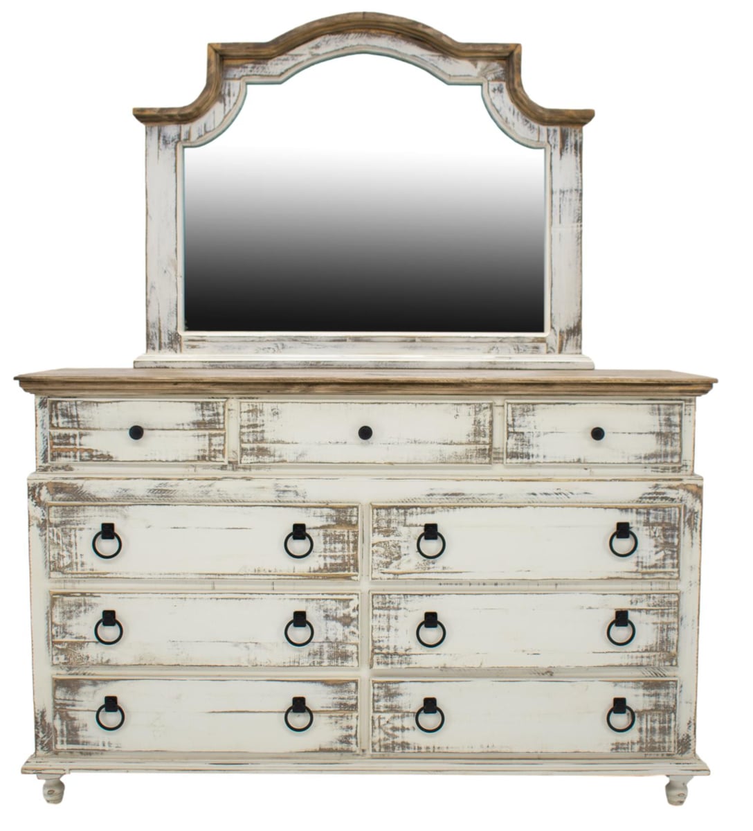 Split Nickel Clarice Mirror