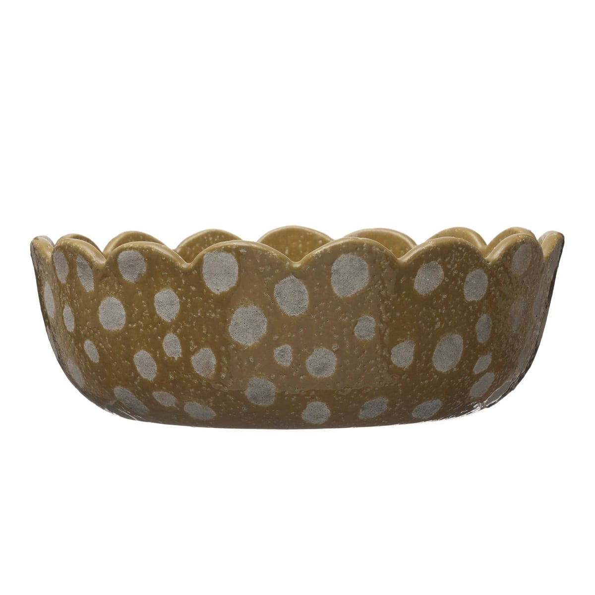 Creative Coop Large green pottery bowl