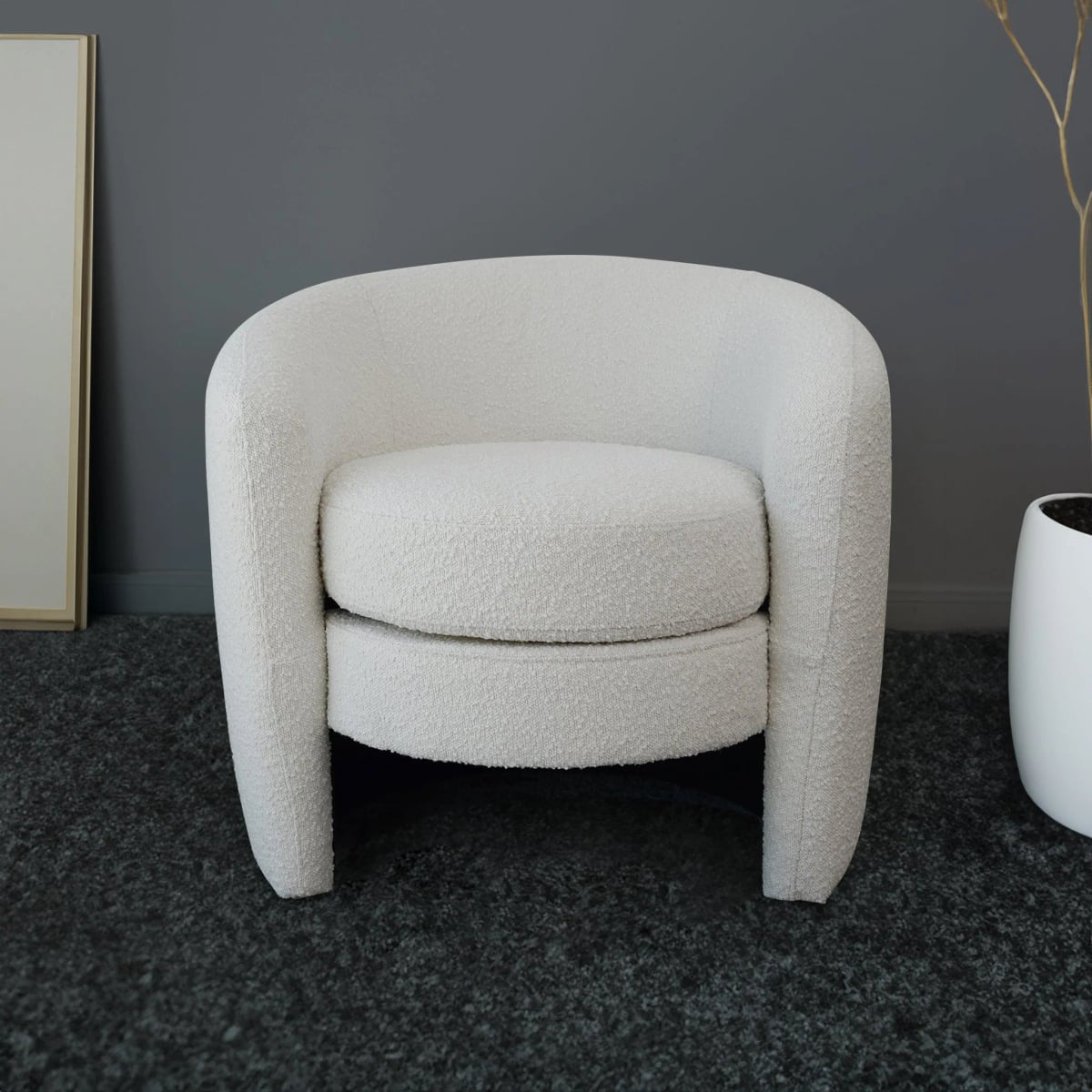 Crestview Collective Willow Artic White Chair