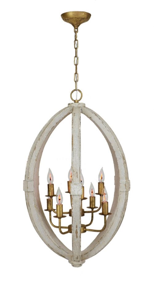 Zeugma LA568 White Gold Chandelier