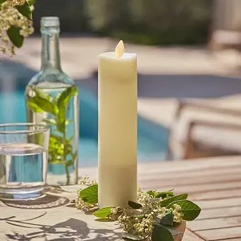 Creative Coop Pillar Candle Marine Blue Candles