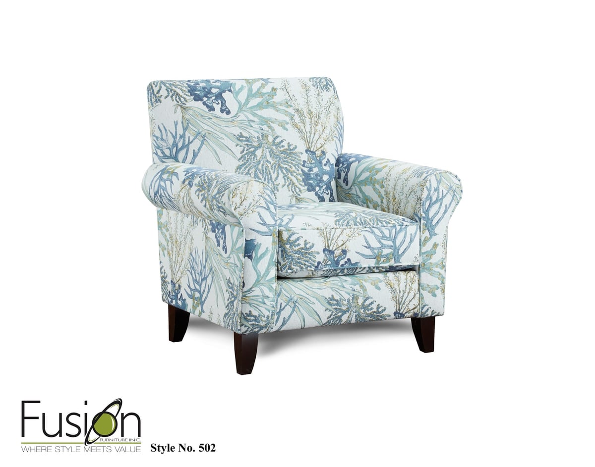 Fusion 500 Series Coral Reef Oceanside Accent Chair