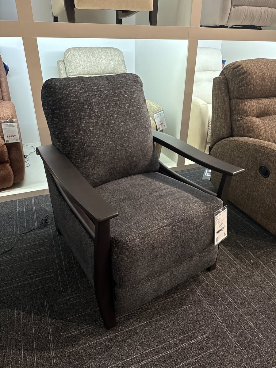 jayden 1612 116-14 charcoal high leg recliner