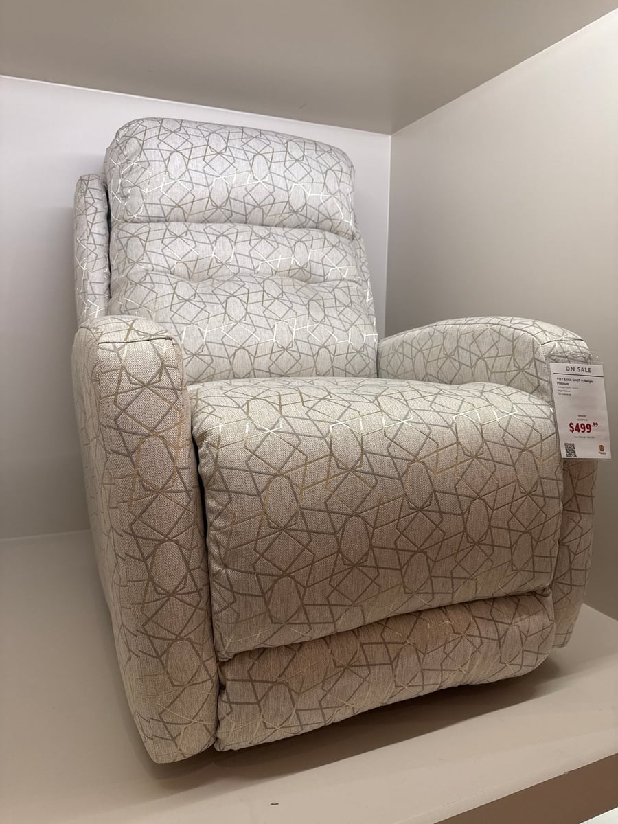 1157 Bank Shot Bangle Platinum Wallhugger Recliner