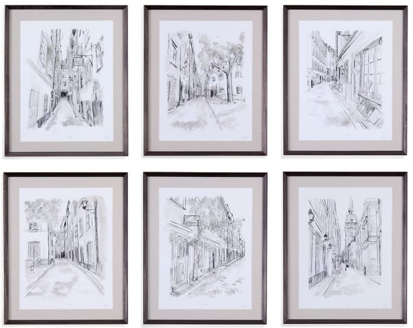 9901-763G European City Scene Sketch