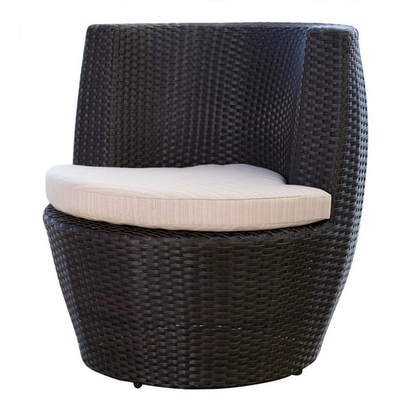 Newport Espresso Brown Outdoor Wicker Bistro