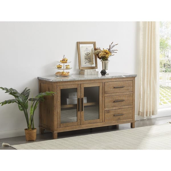 Aleeda marble top server