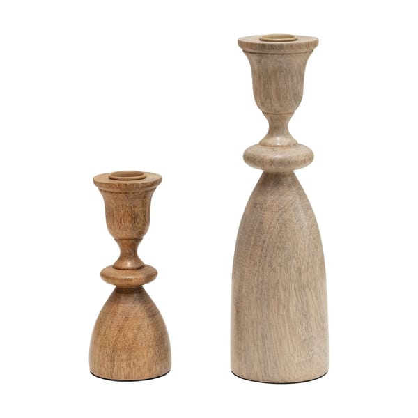 Wood Taper Candle Holder