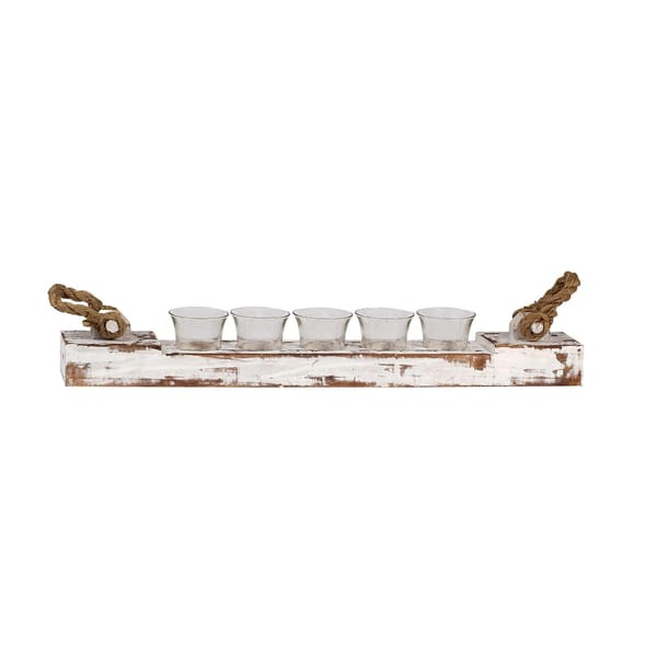 White tea light holder