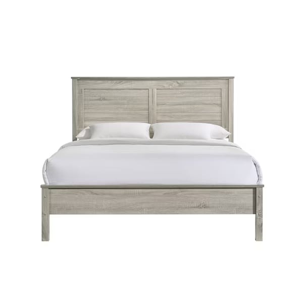 Kennon: Grey — Queen Panel Headboard, Footboard and Slats