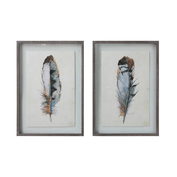 Framed feather print