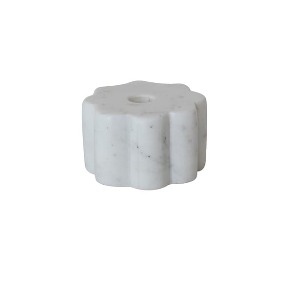 Scalloped marble Taper