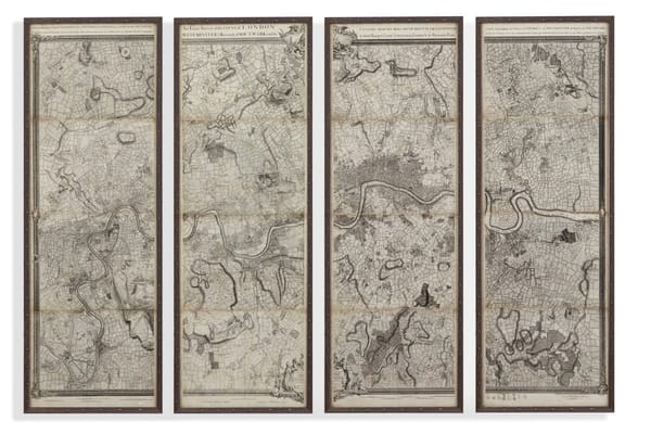 9900-607 Set of 4 Map of London