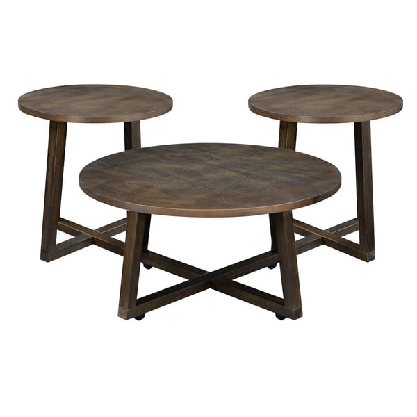 Industrial 3 Piece Cocktail table + 2 End tables