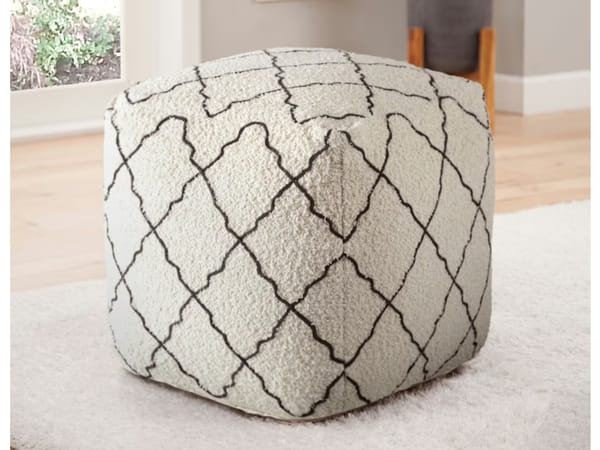Lattice Square Pouf