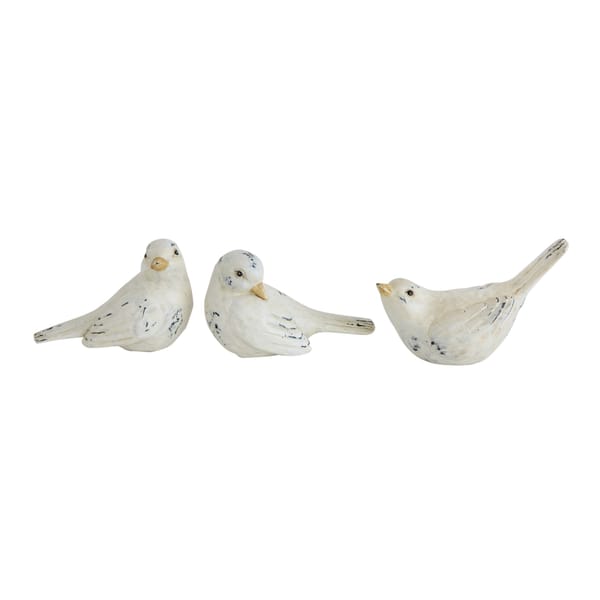White wooden bird