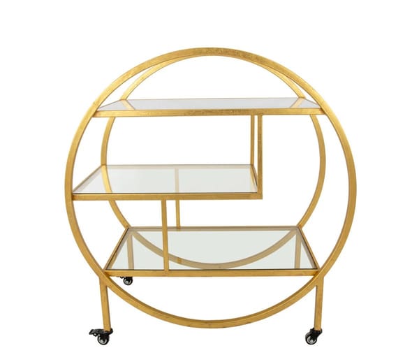 BAR101 Gold Serving Cart