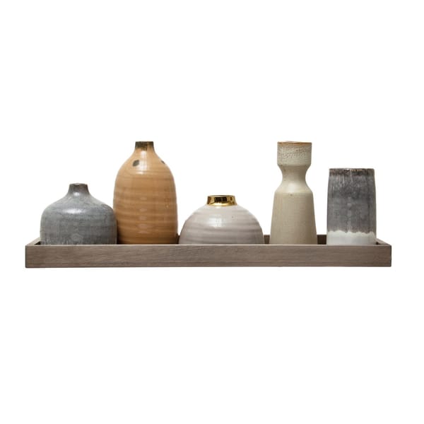 Tray with 5 Vases