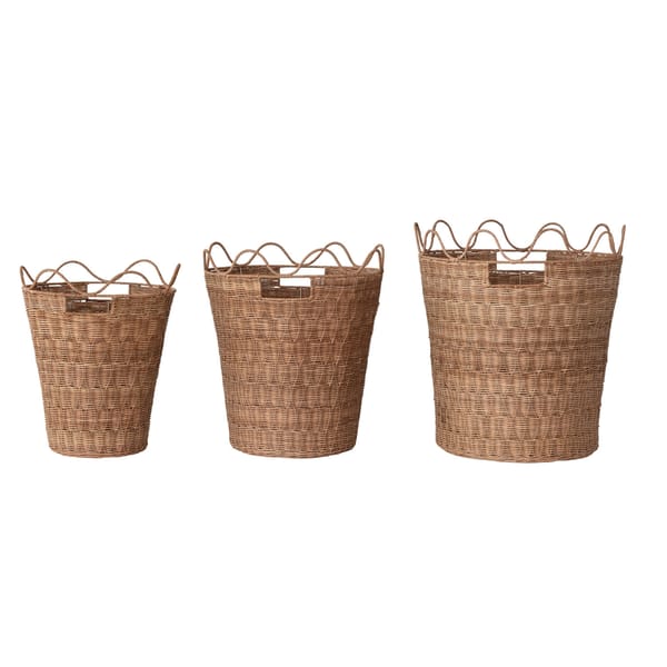 Nesting Rattan Baskets - Set of 3