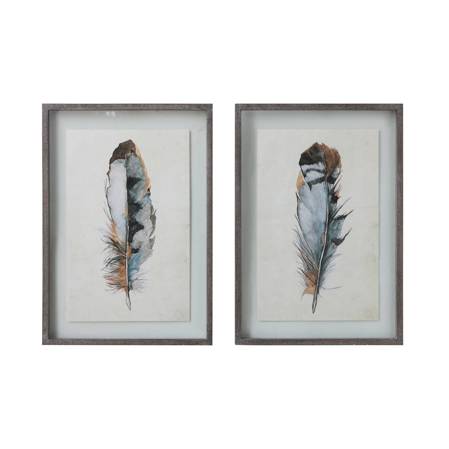 Framed feather print