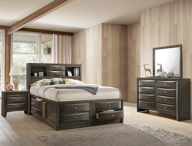 Emily · Grey · Bed