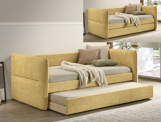 Philipa Daybed Back+Rail-Gold Tweed