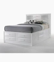 Emily · White · Left Drawer · Bed