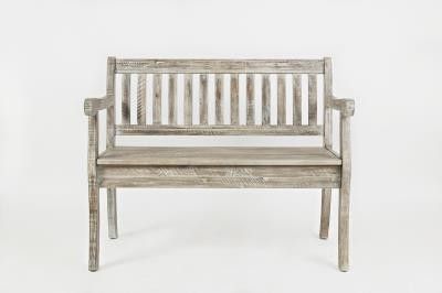 Jofran Artisans Craft Washed Grey Storage Bench