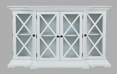 Jofran Carrington Small Breakfront Blue Accent Cabinet