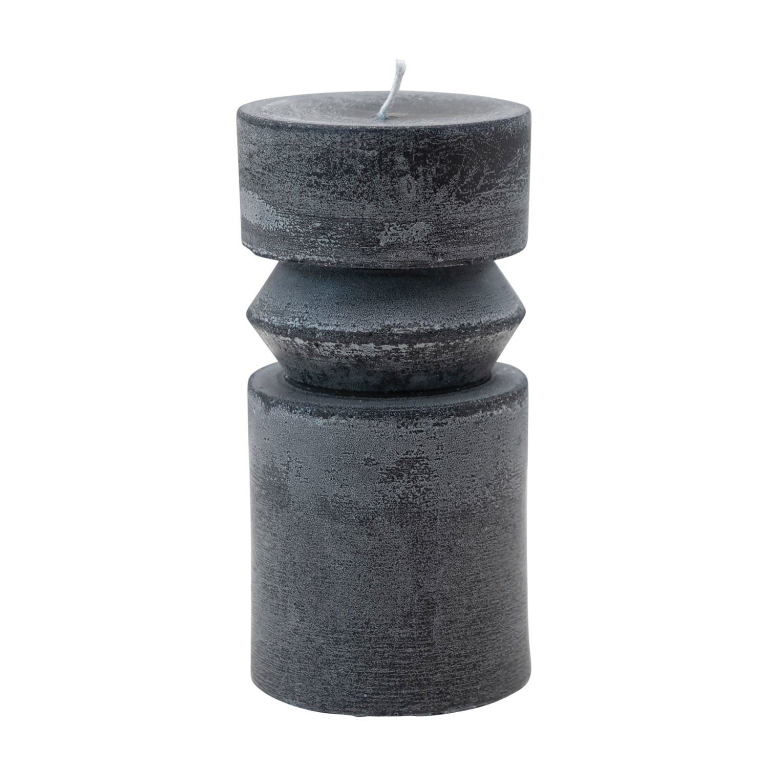 Black pillar candle