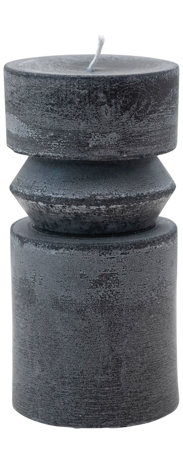 Black pillar candle