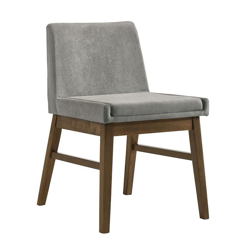 Elements International Weston Grey/Walnut Upholstered