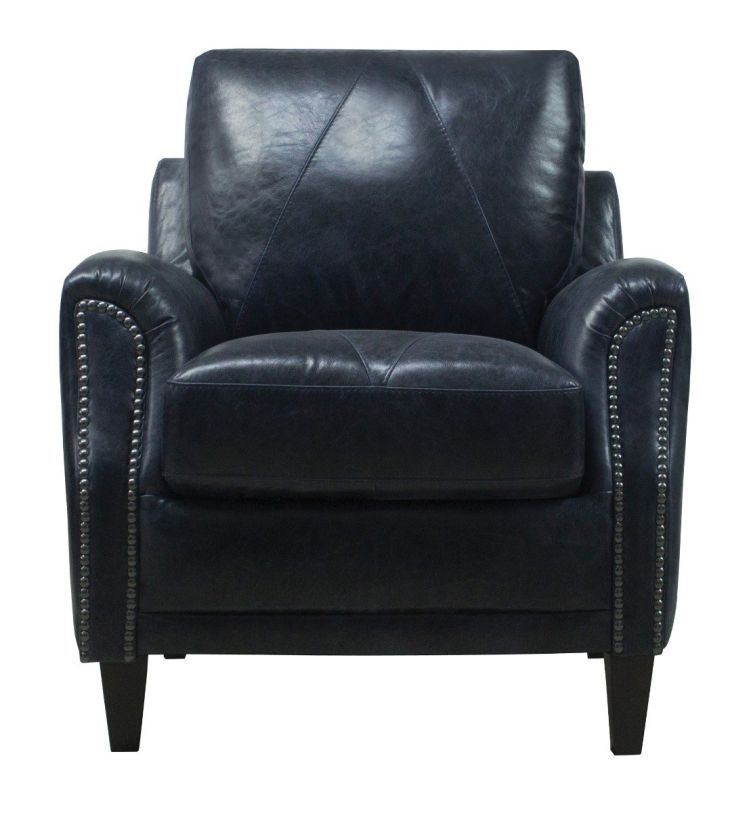 Luke Leather Anya Midnight Blue Accent Chair