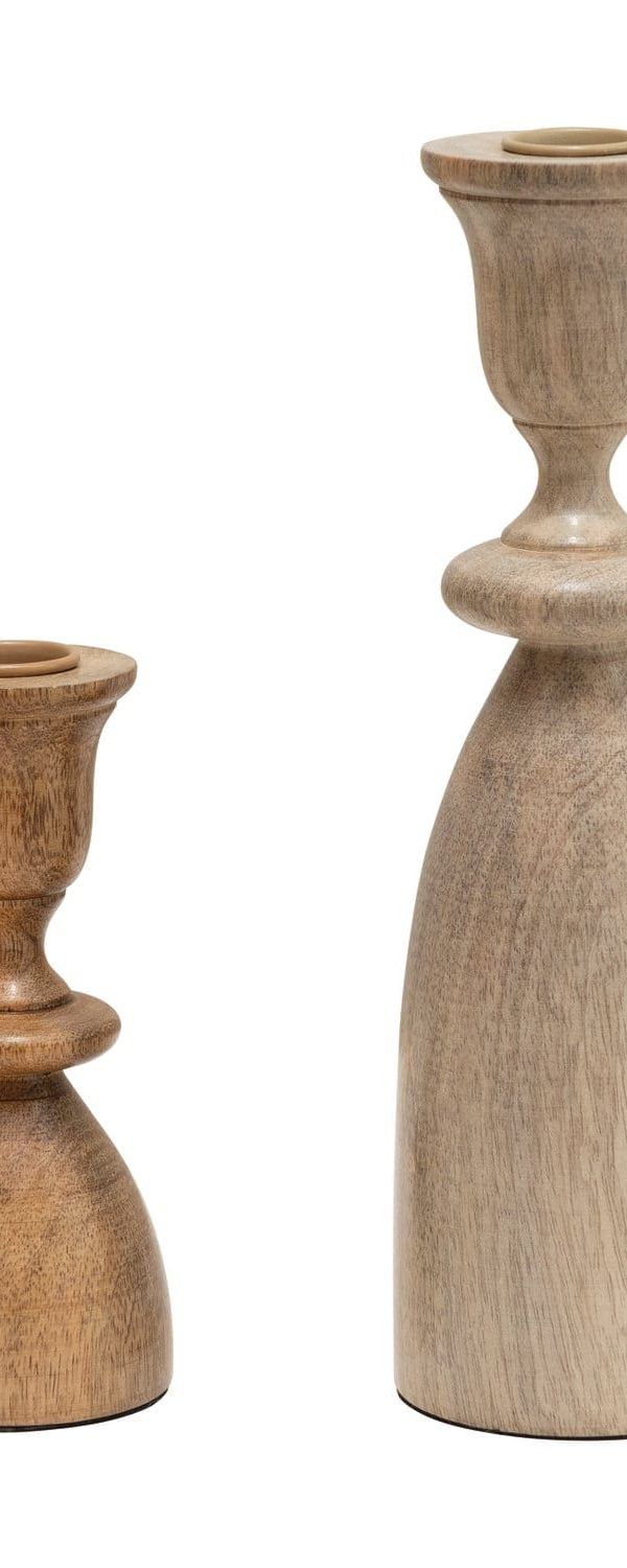Wood Taper Candle Holder