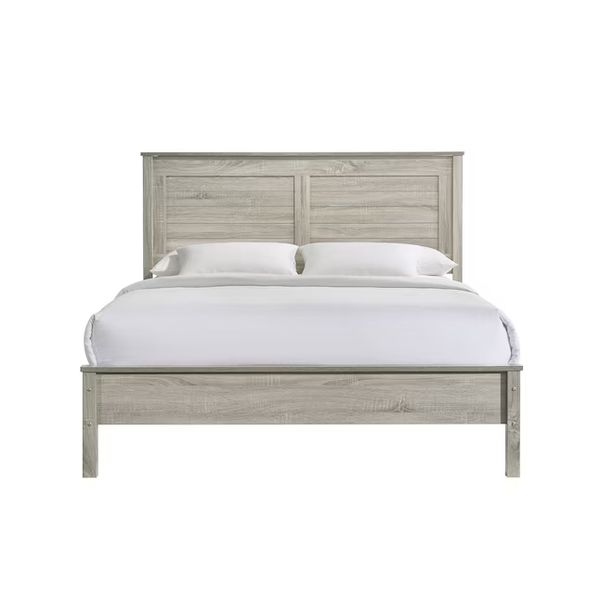 Kennon: Grey — Queen Panel Headboard, Footboard and Slats