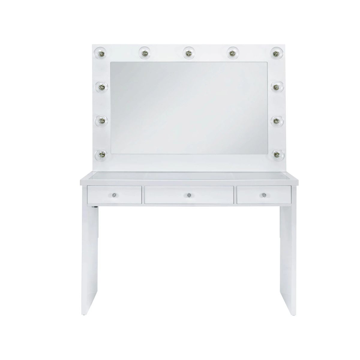 Elements International Ariana White Base with Light Bulbs