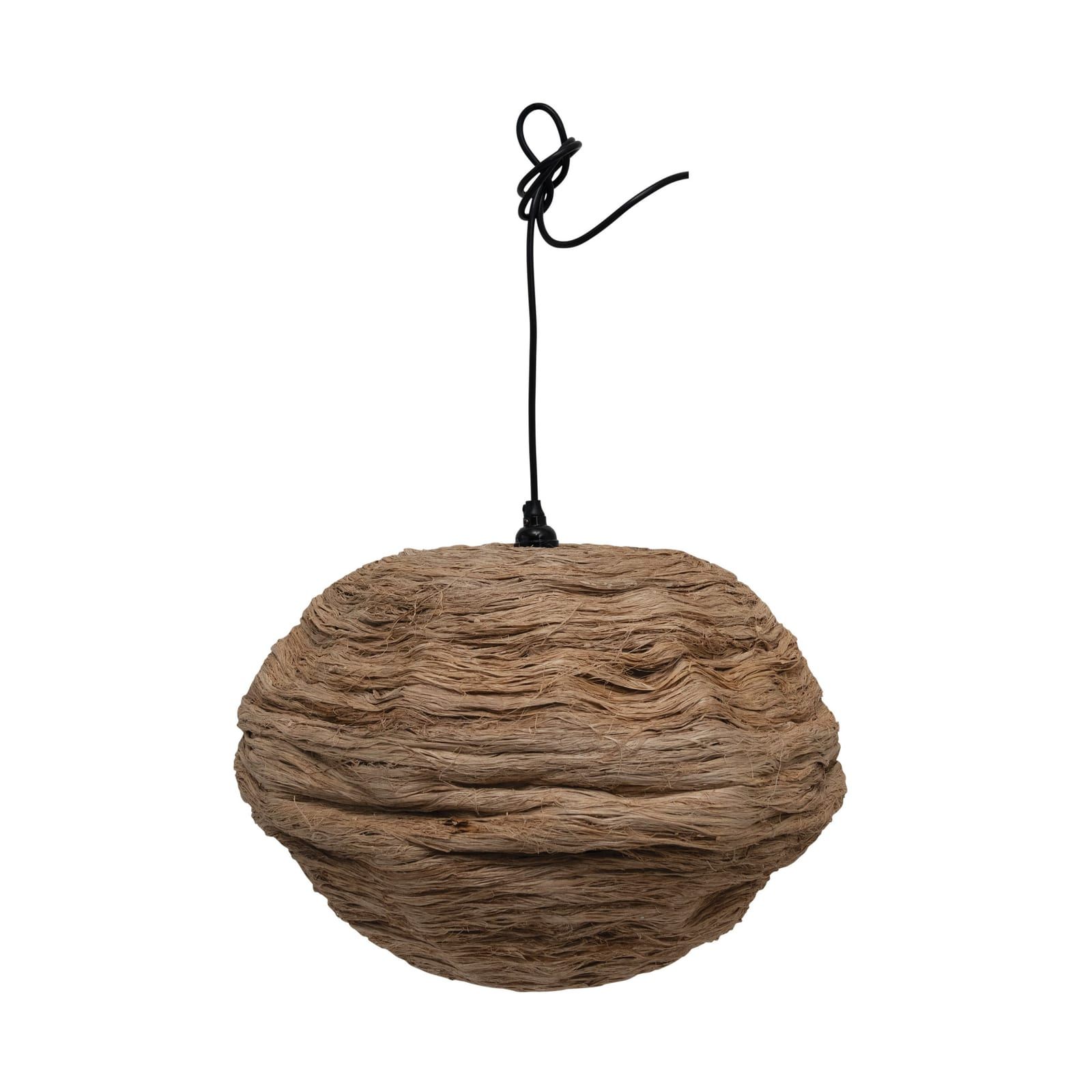 Seagrass globe chandelier