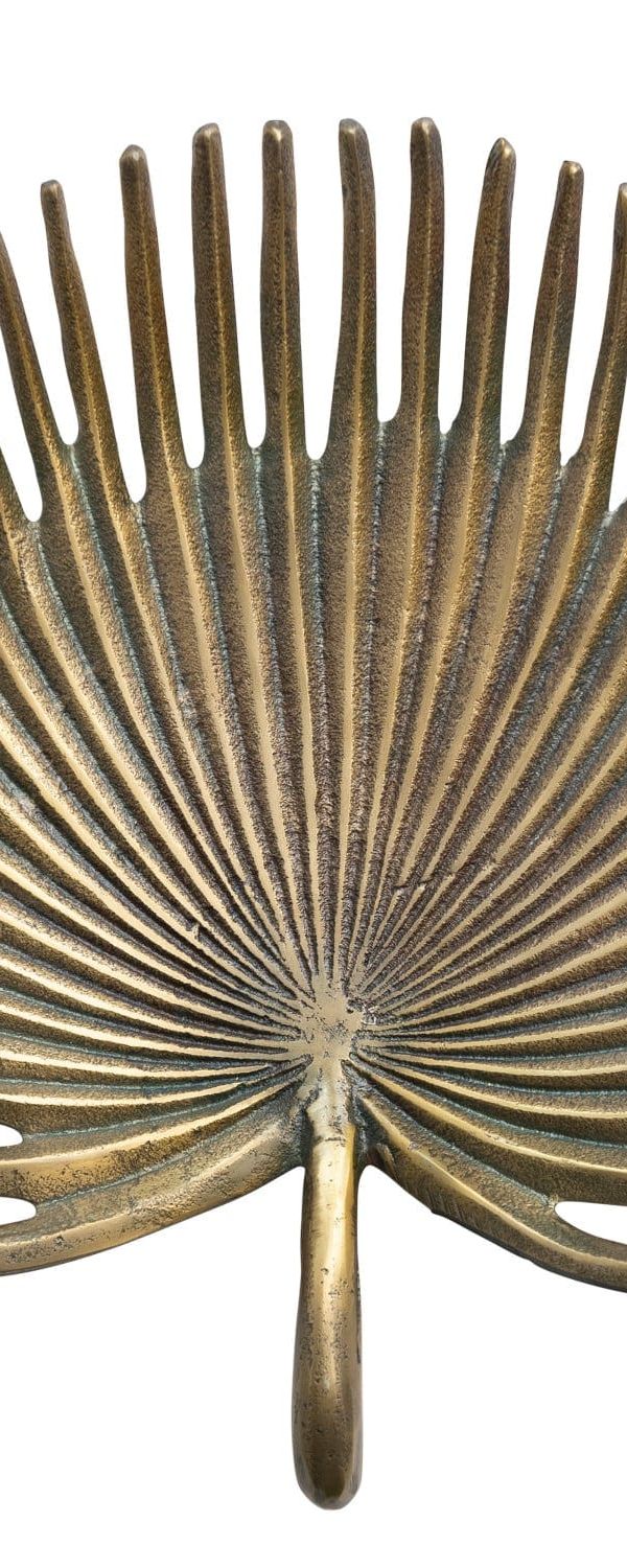 Palm Frond Brass Tray