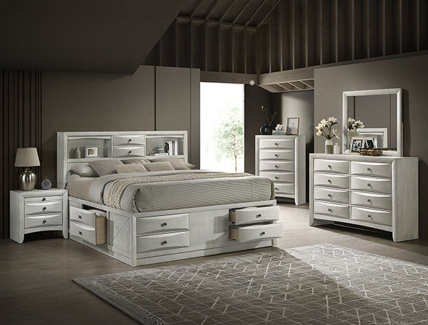 Emily: White Queen 5PC Bedroom Set