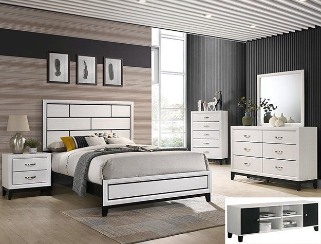 Akerson: Chalk Queen 5PC Bedroom Set