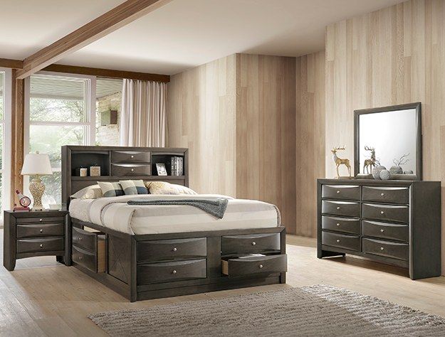 Emily · Grey · Bed