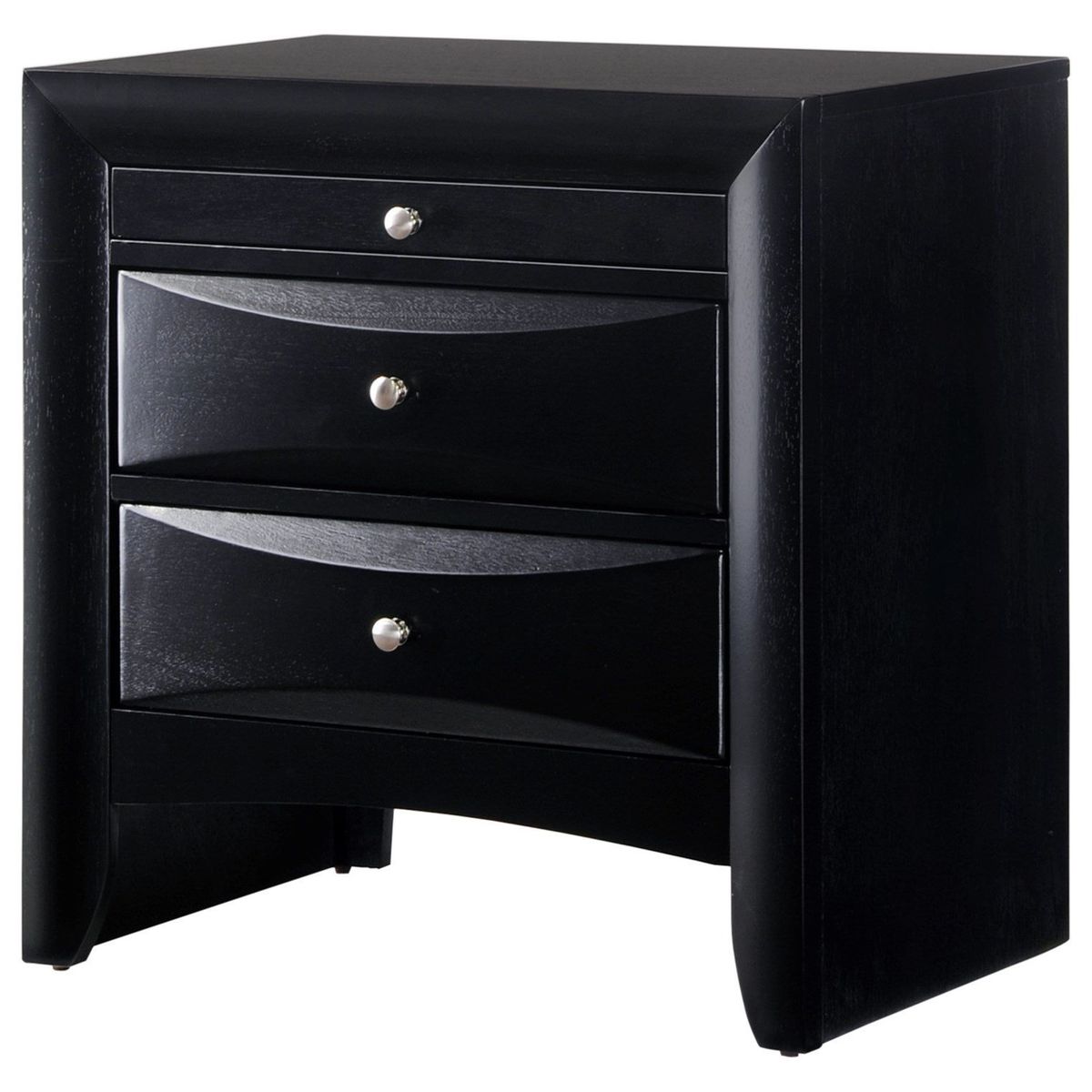 Crown Mark Emily: Black Nightstand