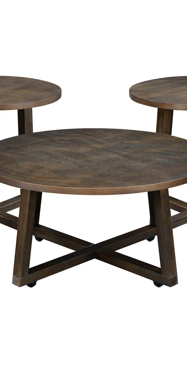 Industrial 3 Piece Cocktail table + 2 End tables
