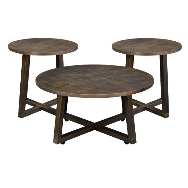 Industrial 3 Piece Cocktail table + 2 End tables