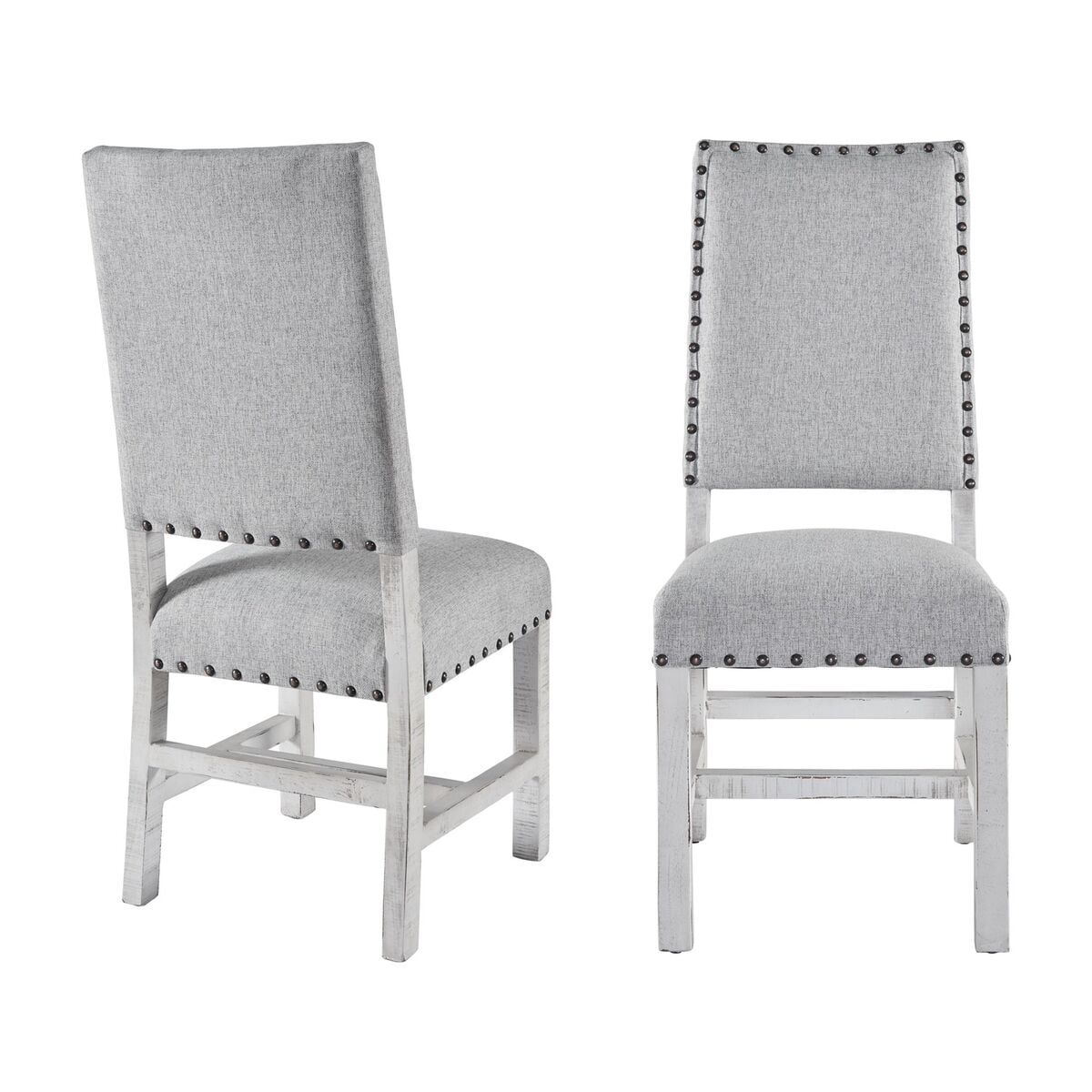 Elements International Condesa Round Dining White Chair