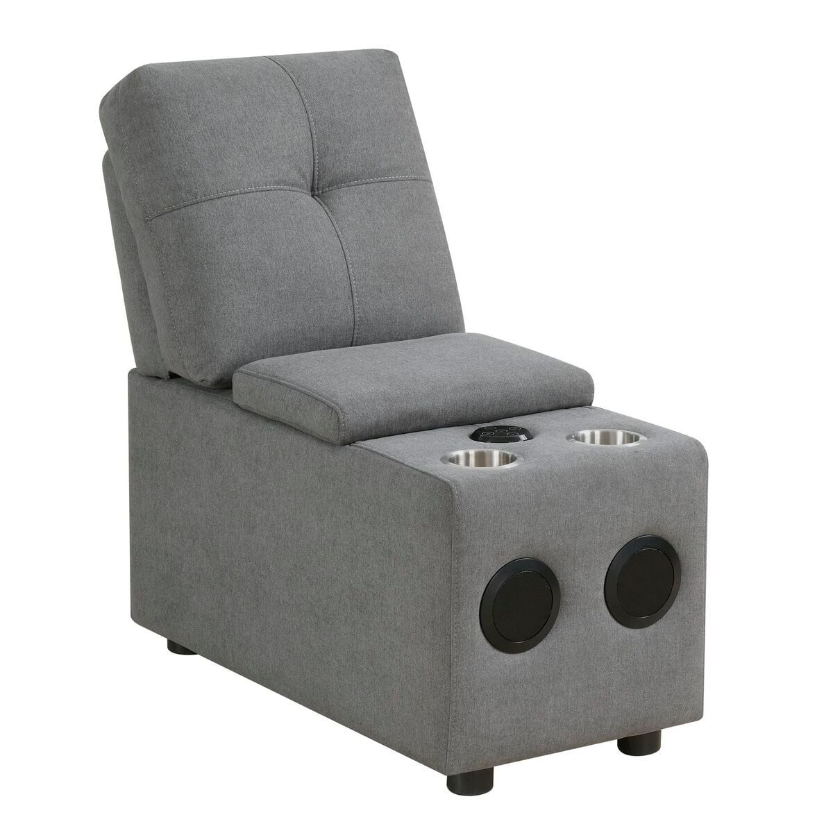 Elements International Armani Columbia Charcoal Sofa