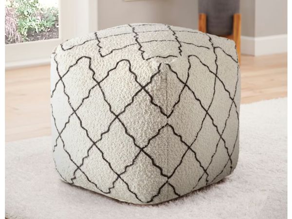 Lattice Square Pouf