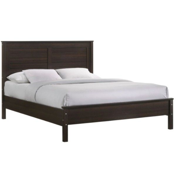 Kennon: Espresso — Queen Panel Headboard, Footboard and Slats